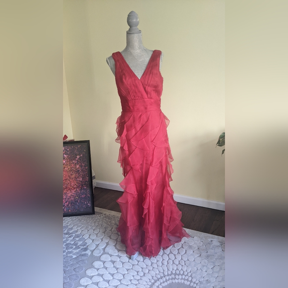 ❤️Badgley Mischka red gown sz 6